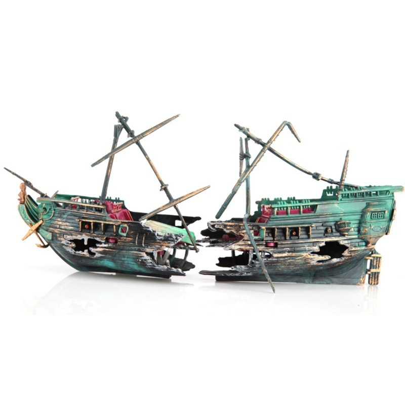 Large Aquarium Decoration Boat - Aquarium Marineland 评论和价格