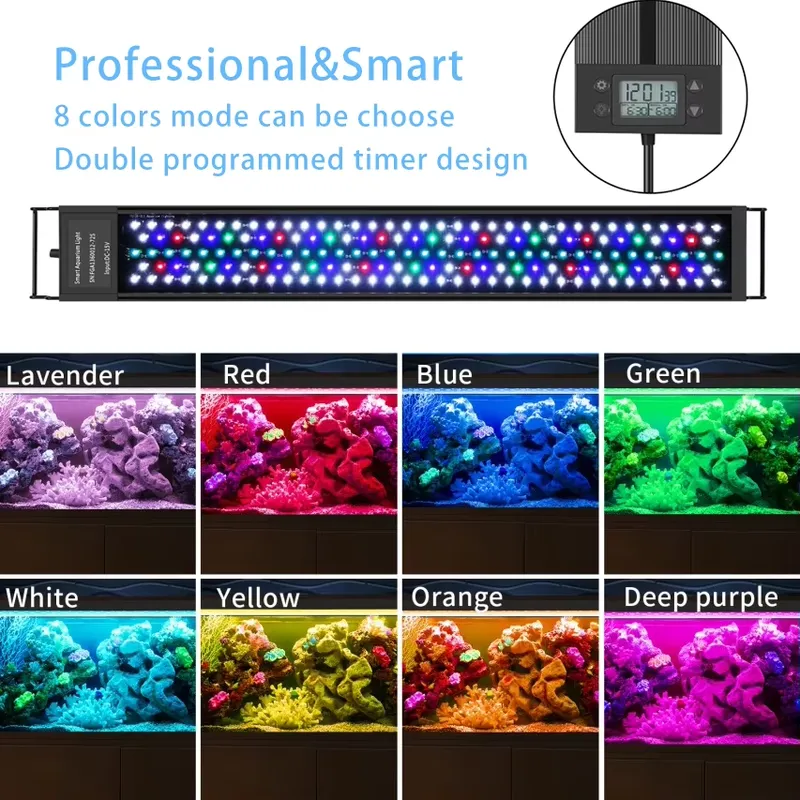 30cm 12inch Aquarium LED WRGB  - Marine Aquarium Hours 评论和价格