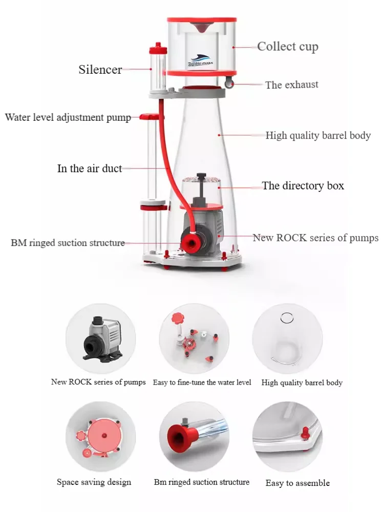 220-240V 50Hz Bubble Magus Cur - Marine Aquarium Protein Skimmer 评论和价格