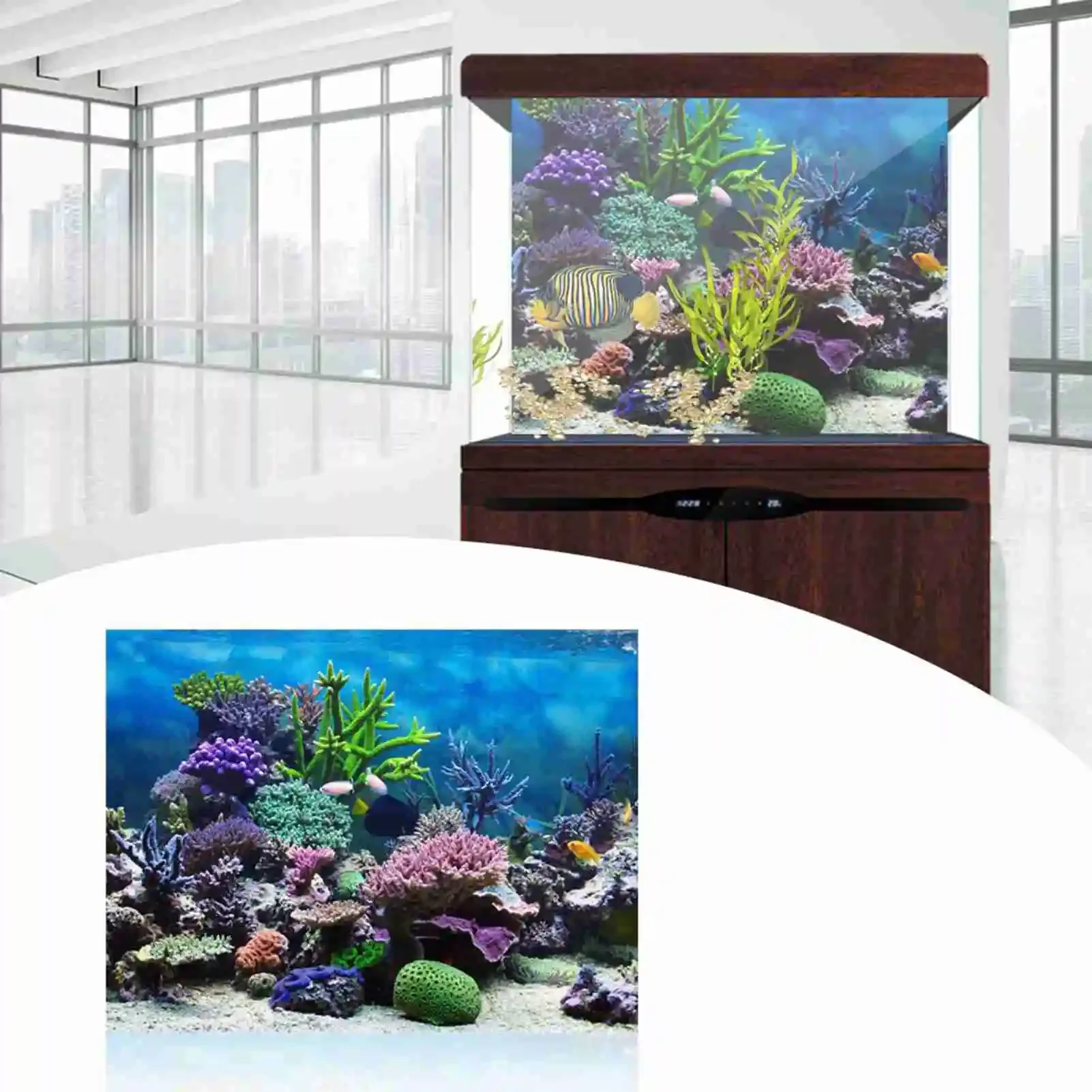 3D Aquarium Landscape Poster R - Marine Aquarium Glue 评论和价格