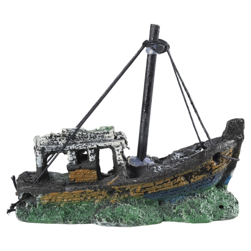 Aquarium Sunken Ship Decoratio - Aquarium Marineland 评论和价格