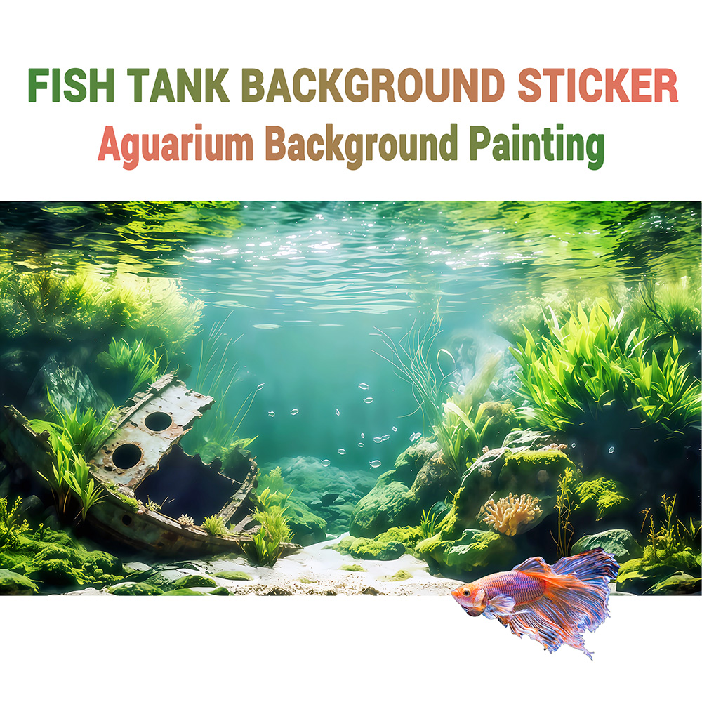 Aquarium Background Sticker,   - Marine Aquarium Glue 评论和价格