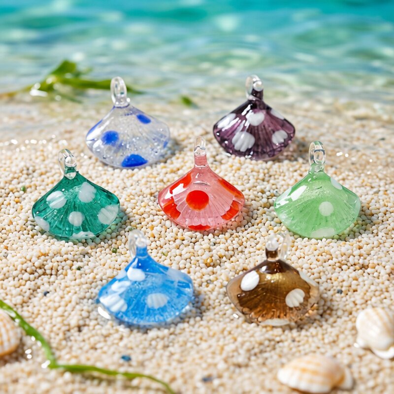 Colorful Mini Sea Shell Charm  - Marine Aquarium Design 评论和价格